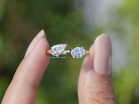 You tube Video of Pear And Oval Shape Lab Diamond Halo Ring
