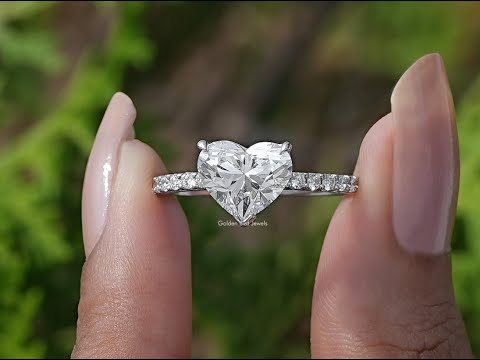 [YouTube Video Of Heart Shaped Diamond Ring]-[Golden Bird Jewels]