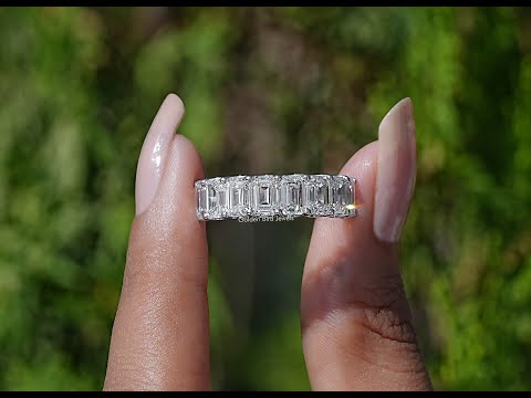 [YouTube Video Of Emerald Cut Half Eternity Band]-[Golden Bird Jewels]