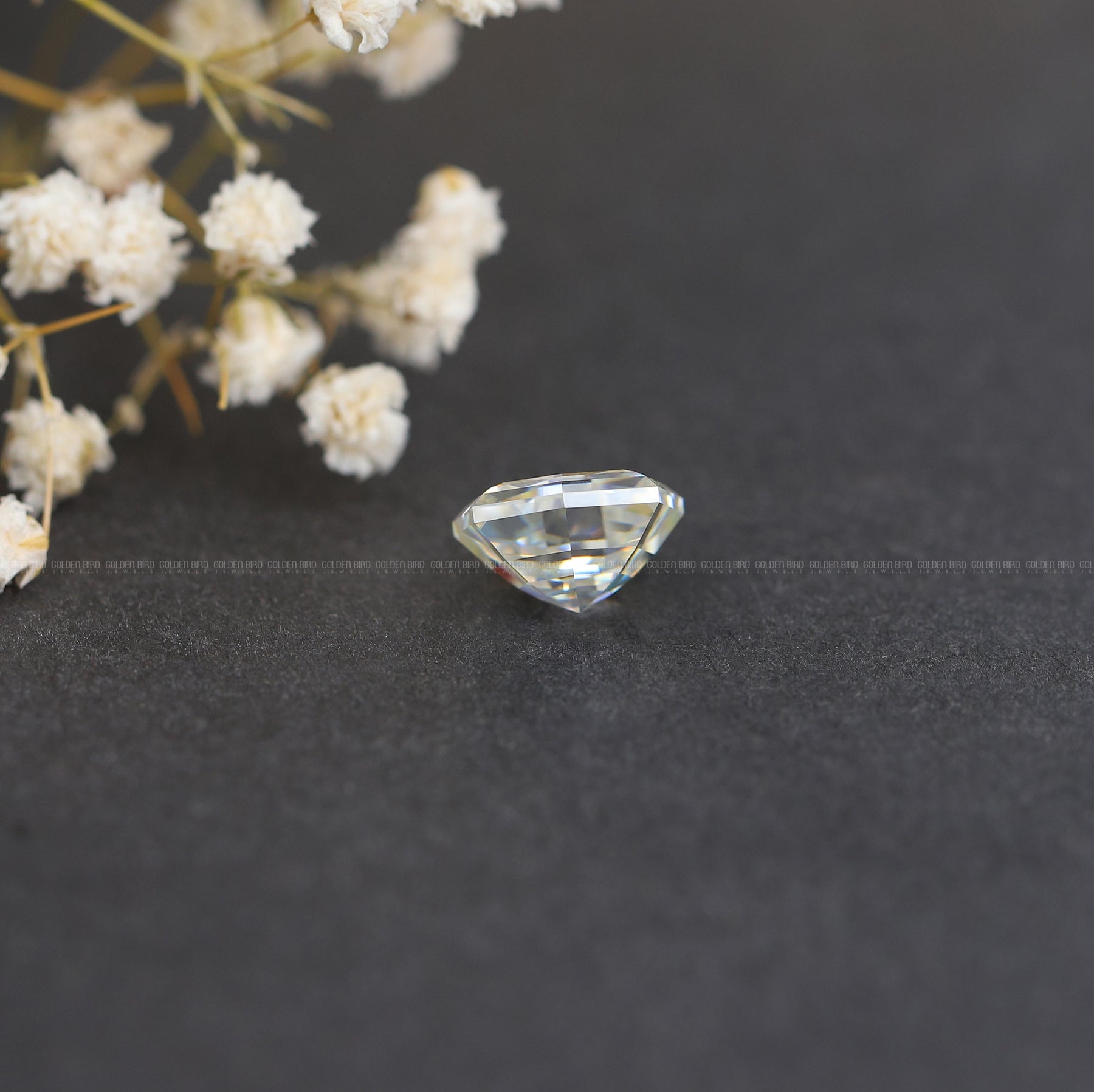 [Moissanite Cushion Cut Loose]-[Golden Bird Jewels]