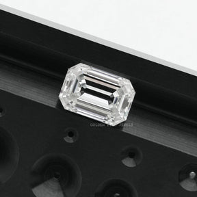 Top view of Moissanite Old Mine Emerald Cut Loose Stone