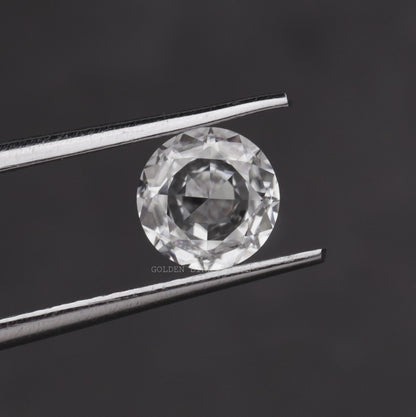 View Of Colorless Rose Cut Round Loose Moissanite