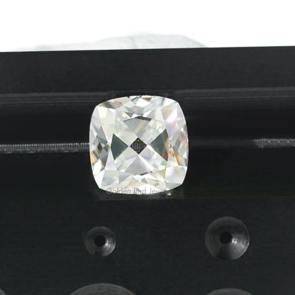 Top view of Colorless 2.22 Carat Cushion Cut Moissanite Diamond