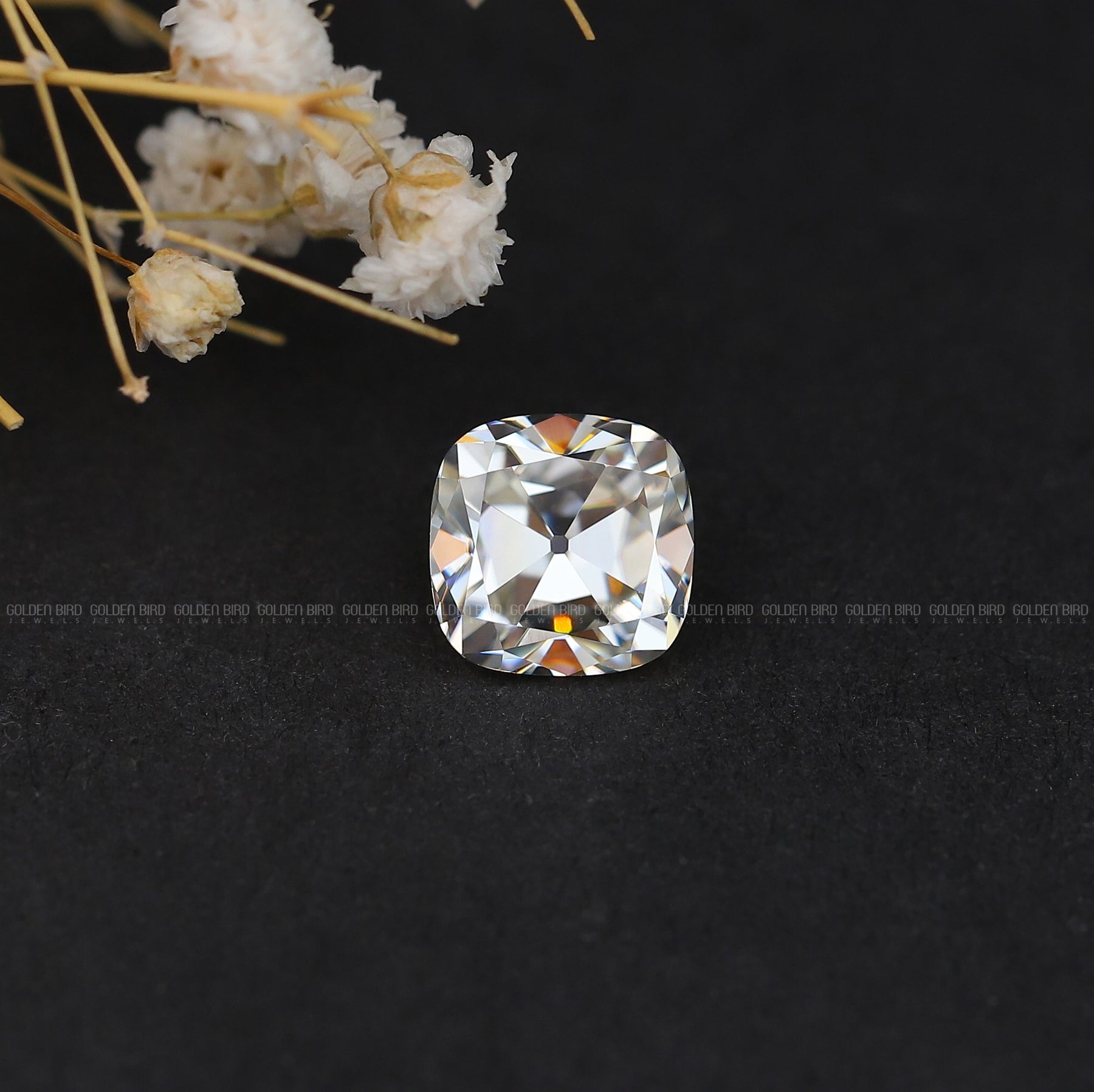 [Cushion Cut Loose Moissanite]-[Golden Bird Jewels]