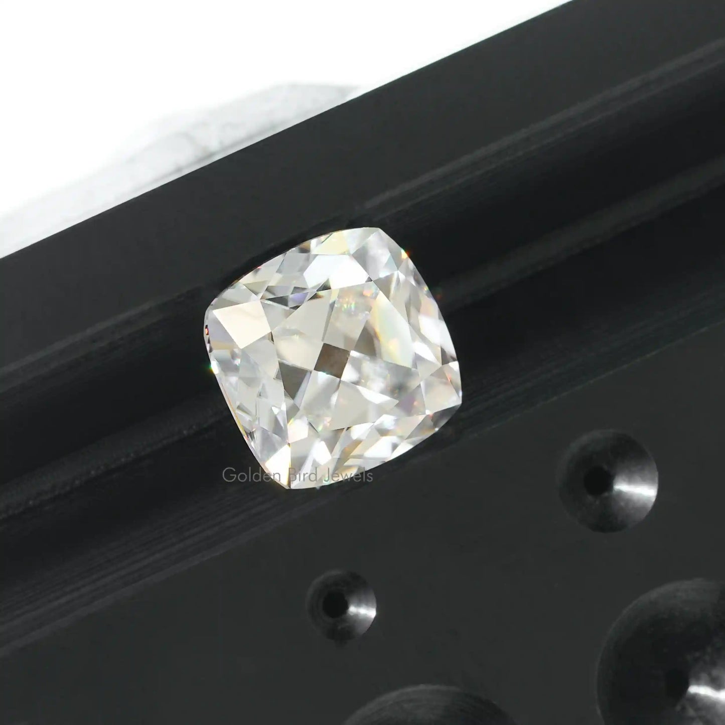 Detailed view of Cushion Shape Moissanite Stone