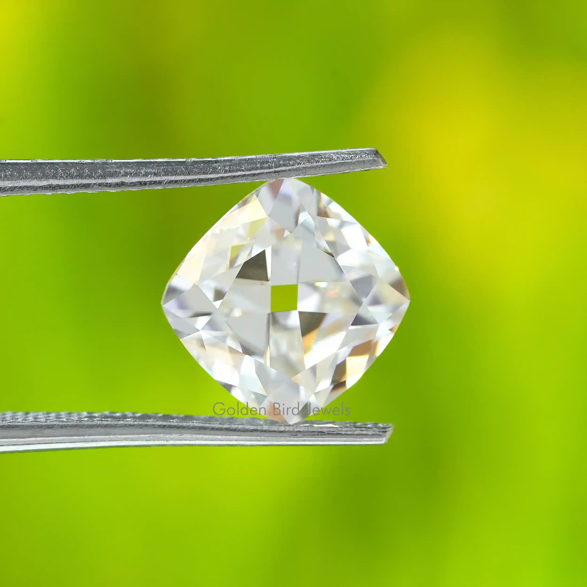 View of Colorless French Cushion Cut Loose Moissanite