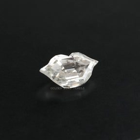 Antique Lips Cut Moissanite stone has a brilliant shine