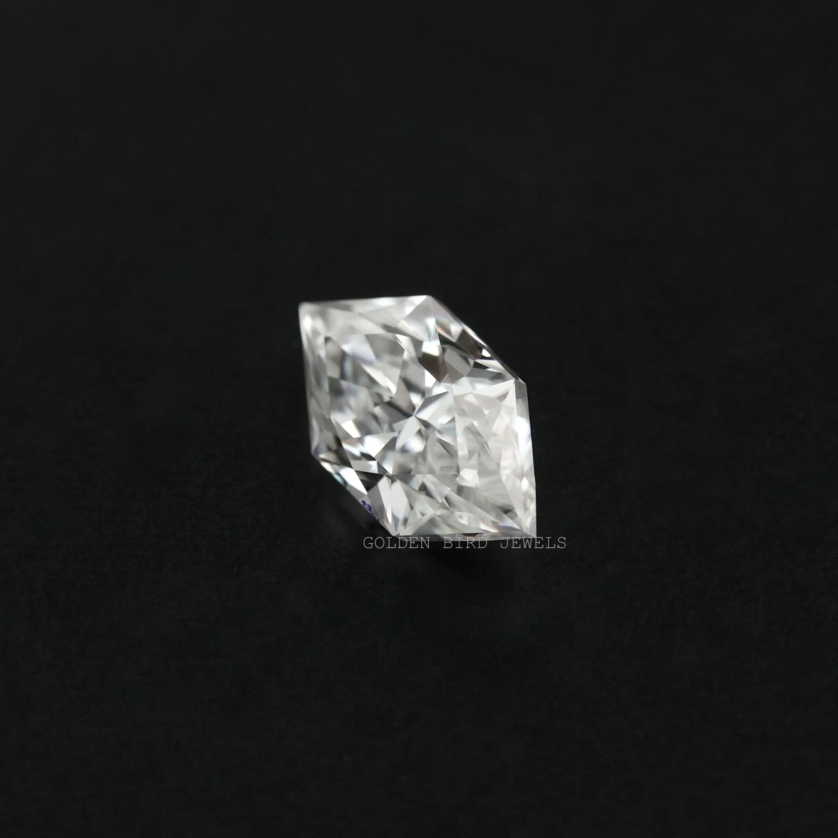 View of Colorless Marquise Cut Loose Stone In White 