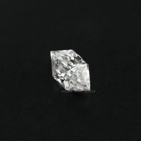 View of Colorless Marquise Cut Loose Stone In White 