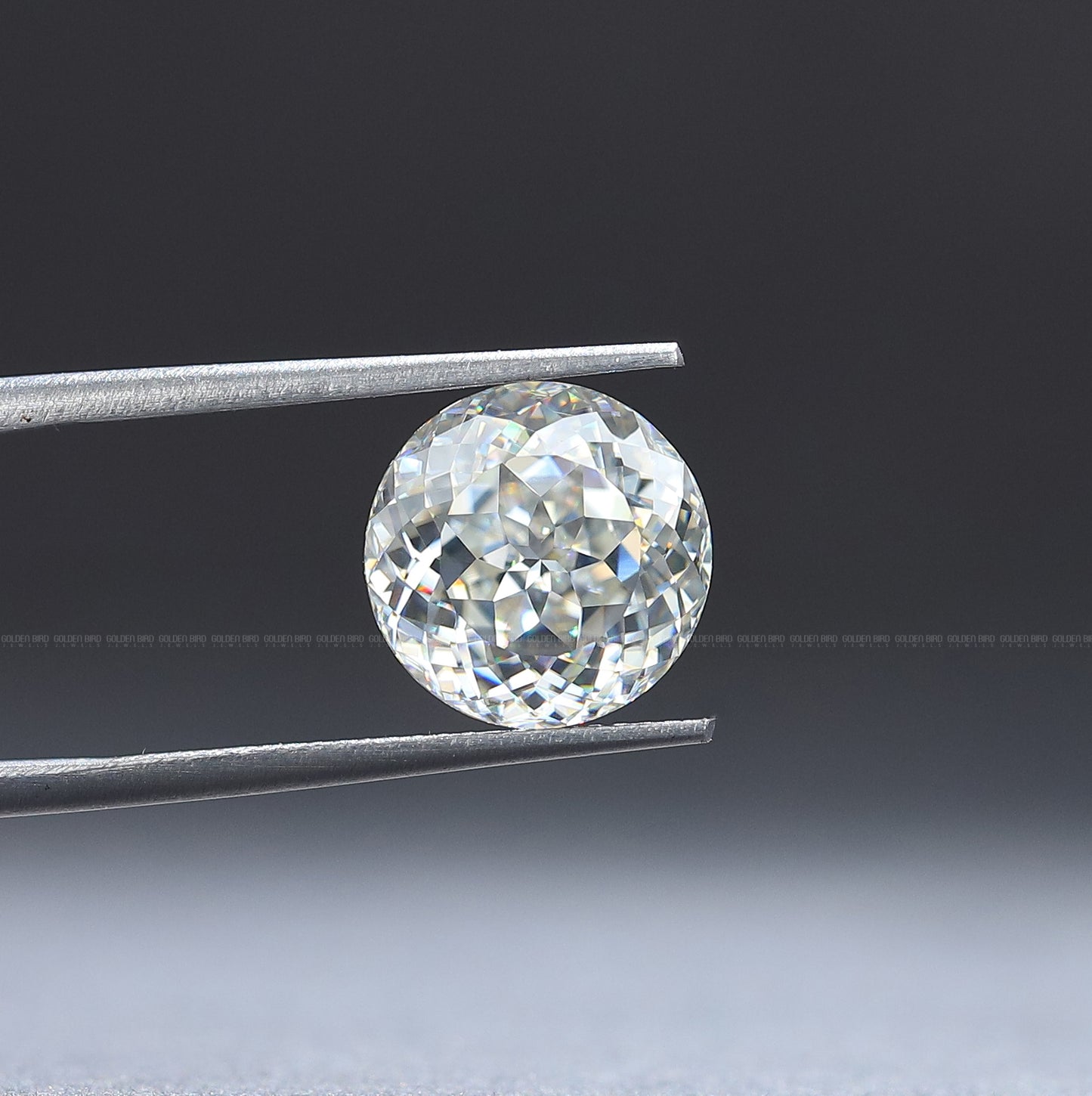 Front View Of  Moissanite Portuguese Cut Loose Stone