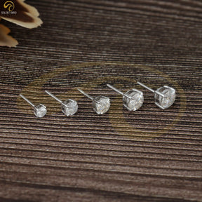 Back Side View Of Round Cut Moissanite Stone 