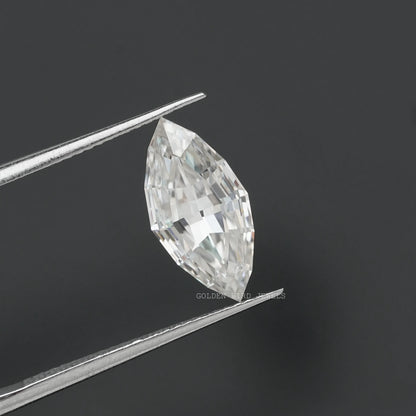 Front View Of Colorless  Marquise Cut Loose Moissanite