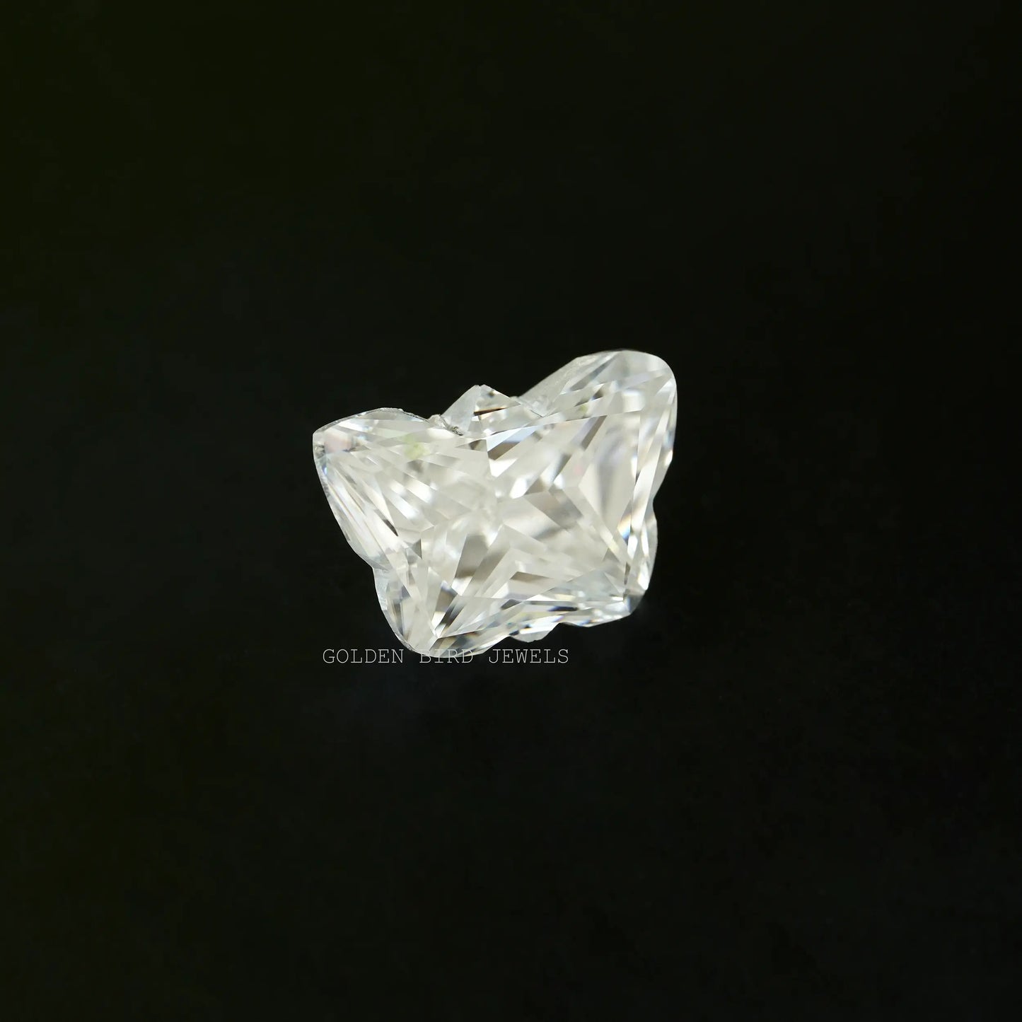 Close view of Moissanite Butterfly Shaped Loose Stone