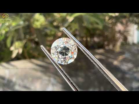 [YouTube Video Of Old European Round Cut Loose Moissanite]-[Golden Bird Jewels]