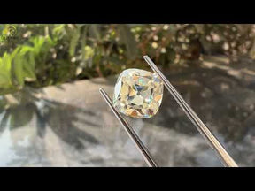 [YouTube Video Of Old Mine Cushion Cut Loose Moissanite]-[Golden Bird Jewels]