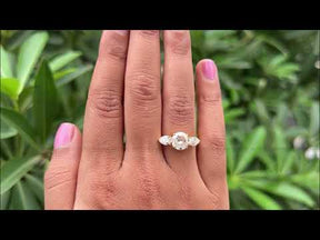 [YouTube Video Of Rose Cut Round Cut Moissanite Ring]-[Golden Bird Jewels]