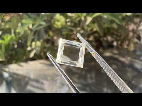 [YouTube Video Of Portrait Princess Cut Loose Moissanite Stone]-[Golden Bird Jewels]