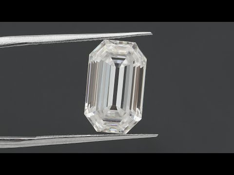 [YouTube Video Of Old Mine Emerald Cut Loose Moissanite]-[Golden Bird Jewels]