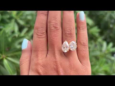 Pear & Oval Cut Moissanite You And Me Ring For Her