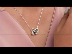 [YouTube Video Of Marquise Shaped Moissanite Duck Bird Pendant]-[Golden Bird Jewels]